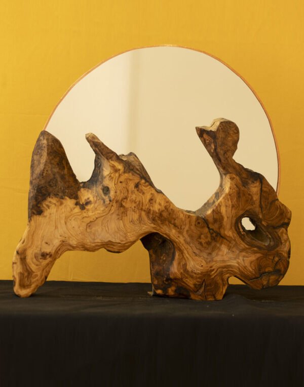 Miroir lapin olivier