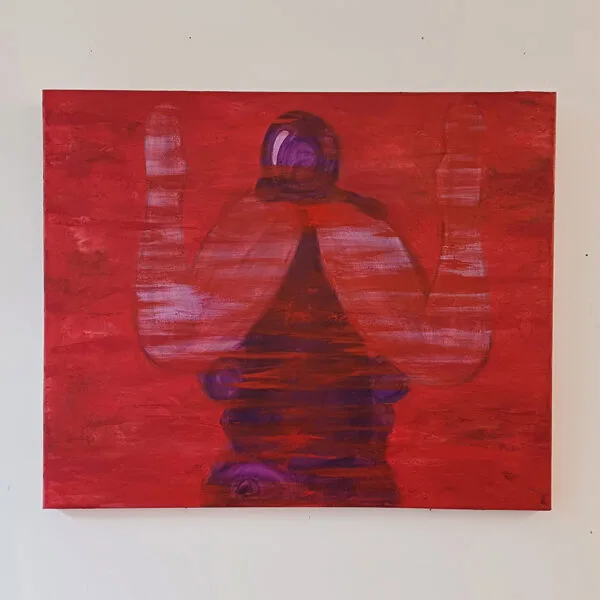 Tableau taureau original sur toile réalisé par Baptiste Cupit, œuvre contemporaine expressive