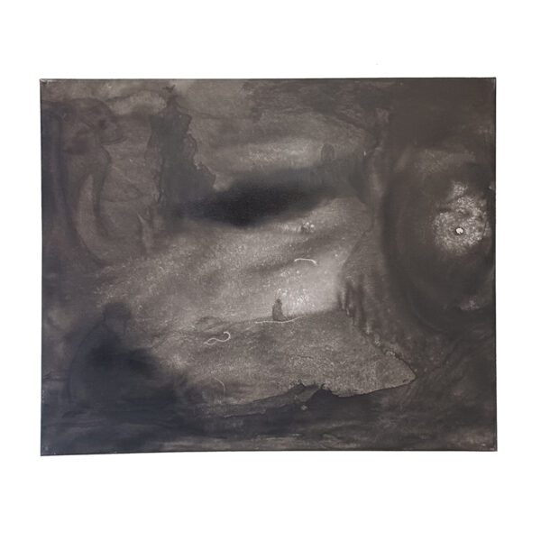 Tableau Quaperloin de Baptiste Cupit, œuvre originale en encre de Chine sur toile au format 50 x 61 cm